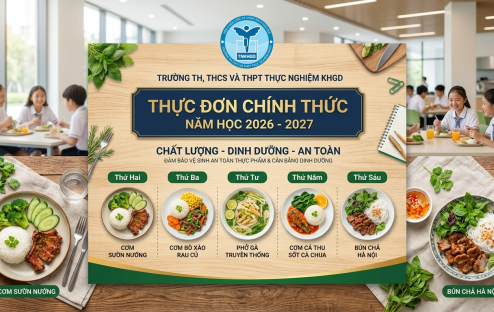 Thực đơn chính thức năm học 2026 - 2027